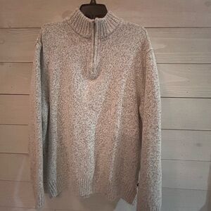 Chaps Men's Half Zip Up Sweater in Heather Gray